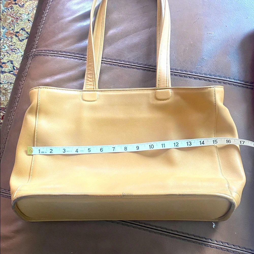 Coach Tan Leather Tote Bag - Picture 12 of 14
